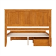 Nantucket Queen Platform Bed with Matching Footboard and Drawers in Light Toffee