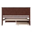 Nantucket King Wood Platform Bed with Footboard and Twin XL Trundle in Walnut