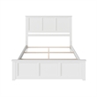 Madison King Wood Foundation Bed Frame with Matching Footboard in White