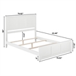 Madison King Wood Foundation Bed Frame with Matching Footboard in White
