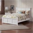 Madison King Wood Foundation Bed Frame with Matching Footboard in White