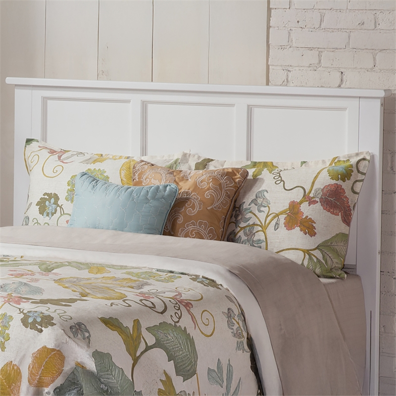 Madison King Wood Foundation Bed Frame with Matching Footboard in White