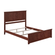 Madison King Wood Foundation Bed Frame with Matching Footboard in Walnut