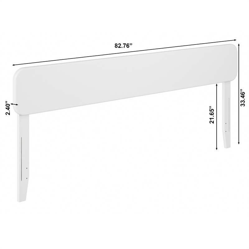 Florence King Solid Wood Headboard in White