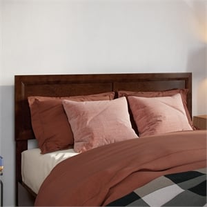 AFI Sophia Full Sized Solid Hardwood Headboard in Walnut Brown