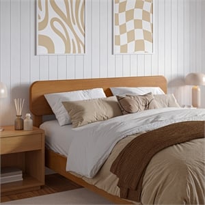 AFI Florence Full Sized Solid Hardwood Headboard in Light Toffee