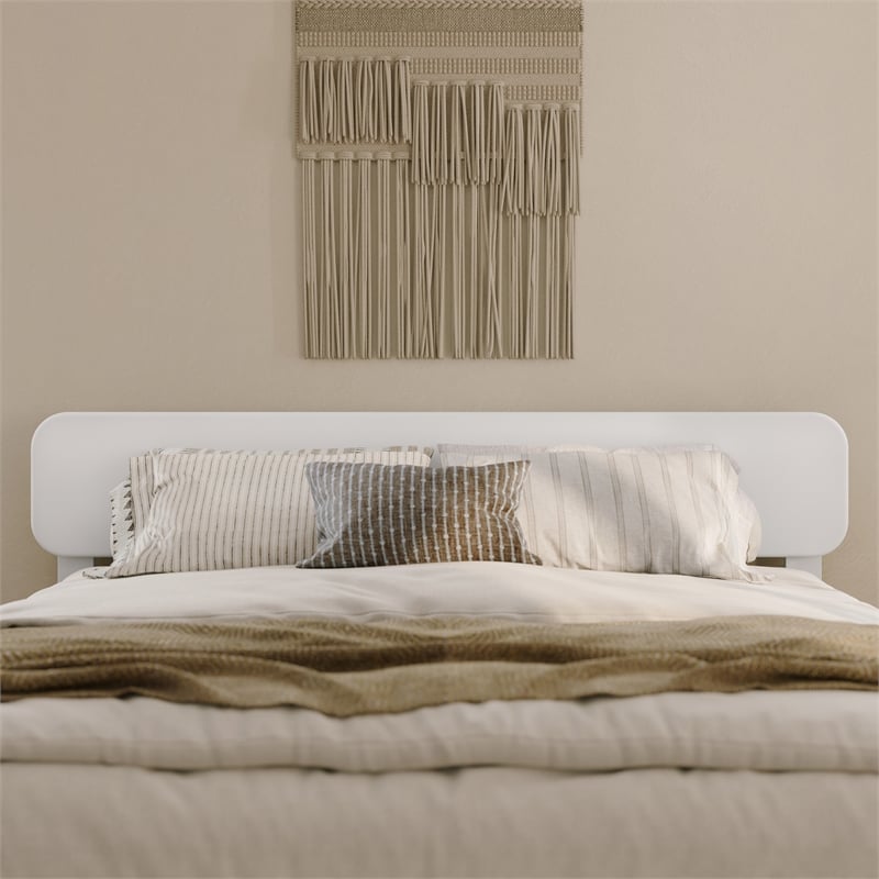 Florence Queen Solid Wood Headboard in White