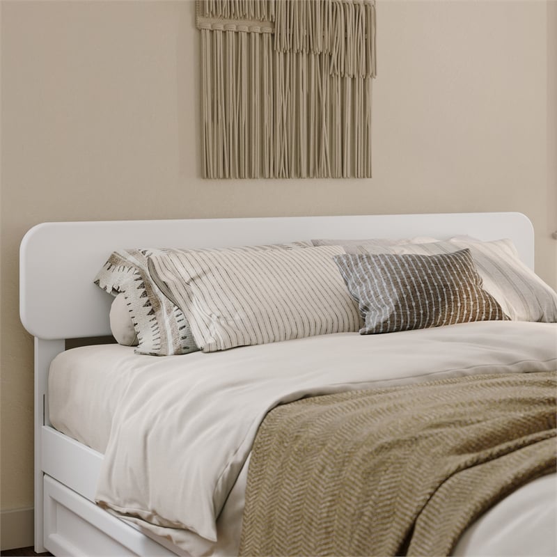 Florence Queen Solid Wood Headboard in White