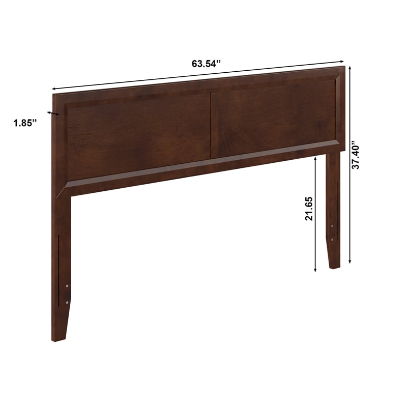 AFI Sophia Queen Sized Solid Hardwood Headboard in Walnut Brown