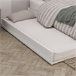 AFI Twin XL Size Solid Wood Mid-Century Modern Trundle in White