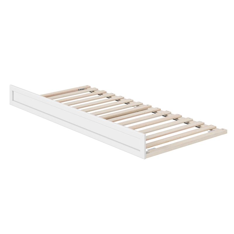 AFI Twin XL Size Solid Wood Mid-Century Modern Trundle in White