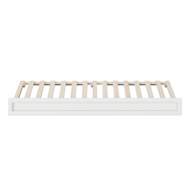 AFI Twin XL Size Solid Wood Mid-Century Modern Trundle in White