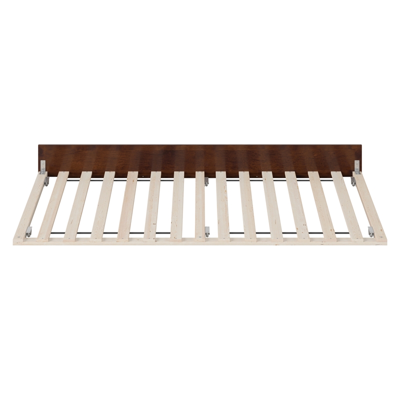 AFI Twin XL Size Solid Wood Mid-Century Modern Trundle in Walnut Brown