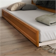 Twin XL Solid Wood Mid-Century Modern Trundle in Light Toffee