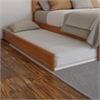 Twin XL Solid Wood Mid-Century Modern Trundle in Light Toffee