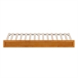 Twin XL Solid Wood Mid-Century Modern Trundle in Light Toffee