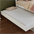 AFI Twin Size Solid Hardwood Mid-Century Modern Trundle in White