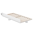 AFI Twin Size Solid Hardwood Mid-Century Modern Trundle in White