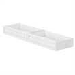 Twin-Full Solid Wood Mid-Century Modern Under Bed Storage Drawers in White