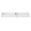 Twin-Full Solid Wood Mid-Century Modern Under Bed Storage Drawers in White