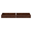 Twin-Full Solid Wood Mid-Century Modern Under Bed Storage Drawers in Walnut