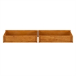 Twin-Full Wood Mid-Century Modern Under Bed Storage Drawers in Light Toffee
