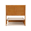 Andorra Twin Platform Bed with Panel Footboard & Twin Trundle in Light Toffee
