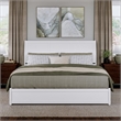 Andorra King Wood Platform Bed with Panel Footboard and Twin XL Trundle in White