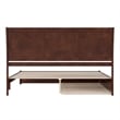 Andorra King Wood Platform Bed with Panel Footboard & Twin XL Trundle in Walnut