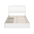 Lucia Queen Platform Bed with Panel Footboard & 2 Storage Drawers in White
