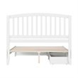 Lucia Queen Platform Bed with Panel Footboard & 2 Storage Drawers in White