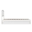 Lucia Twin XL Wood Platform Bed with Panel Footboard & Twin XL Trundle in White