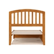 Lucia Twin Wood Platform Bed with Panel Footboard & Twin Trundle in Light Toffee