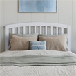 Lucia Full Wood Platform Bed with Panel Footboard and Twin Trundle in White