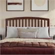 Lucia Queen Wood Platform Bed with Panel Footboard and Twin XL Trundle in Walnut
