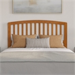 Lucia Queen Wood Platform Bed with Panel Footboard & TXL Trundle in Light Toffee