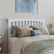 Everett Full Wood Platform Bed with Panel Footboard and Storage Drawers in White
