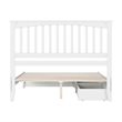 Everett Queen Wood Platform Bed with Panel Footboard & Storage Drawers in White