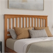 Everett Queen Wood Platform Bed with Panel Footboard & Drawers in Light Toffee