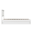 Everett Twin XL Wood Platform Bed with Panel Footboard &  Trundle in White