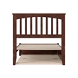 Everett Twin Wood Platform Bed with Panel Footboard and Twin Trundle in Walnut