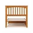Everett Twin Platform Bed with Panel Footboard & Twin Trundle in Light Toffee
