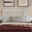 Everett Queen Wood Platform Bed with Panel Footboard & Twin XL Trundle in White