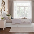 Roslyn Twin XL Platform Bed with Panel Footboard & 2 Storage Drawers in White