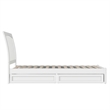 Roslyn Twin XL Platform Bed with Panel Footboard & 2 Storage Drawers in White
