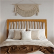 Roslyn Queen Platform Bed w Panel Footboard & 2 Storage Drawers in Light Toffee