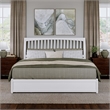 Roslyn King Platform Bed with Panel Footboard & 2 Storage Drawers in White
