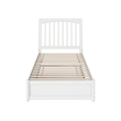 Roslyn Twin Wood Platform Bed with Panel Footboard and Twin Trundle in White