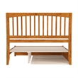 Roslyn Queen Platform Bed with Panel Footboard & TXL Trundle in Light Toffee