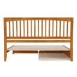 Roslyn King Wood Platform Bed with Panel Footboard & TXL Trundle in Light Toffee